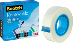 3M Tape Scotch Magic flyttbar 19mmx33m