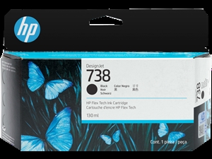 HP 738 130 ml sort DesignJet blekkpatron