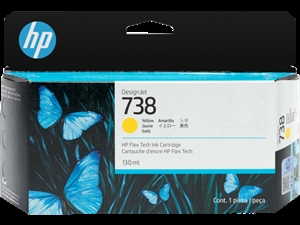 HP 738 130 ml Gul DesignJet blekkpatron