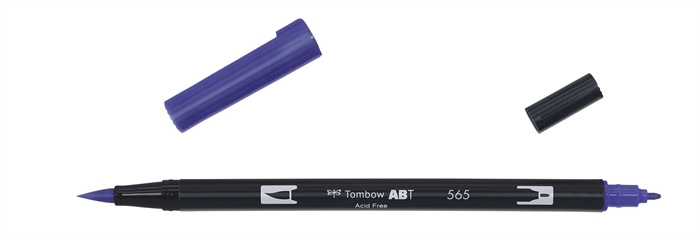 Tombow-marker ABT Dual Brush 565 dyp blå