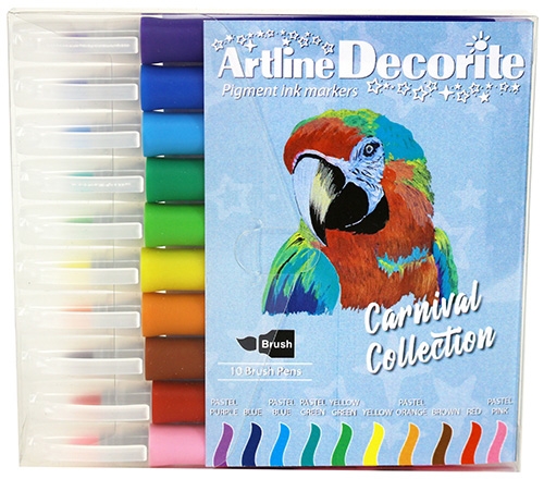 Artline Decorite pensel pastell 10-sett