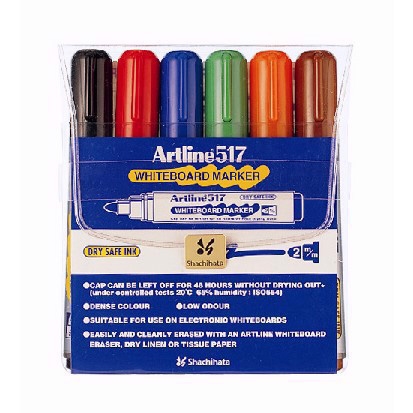 Artline Whiteboard Marker 517 6-sett