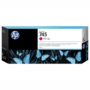 HP 745 magenta blekkpatron, 300 ml