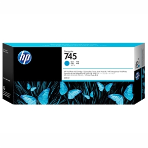 HP 745 cyan blekkpatron, 300 ml