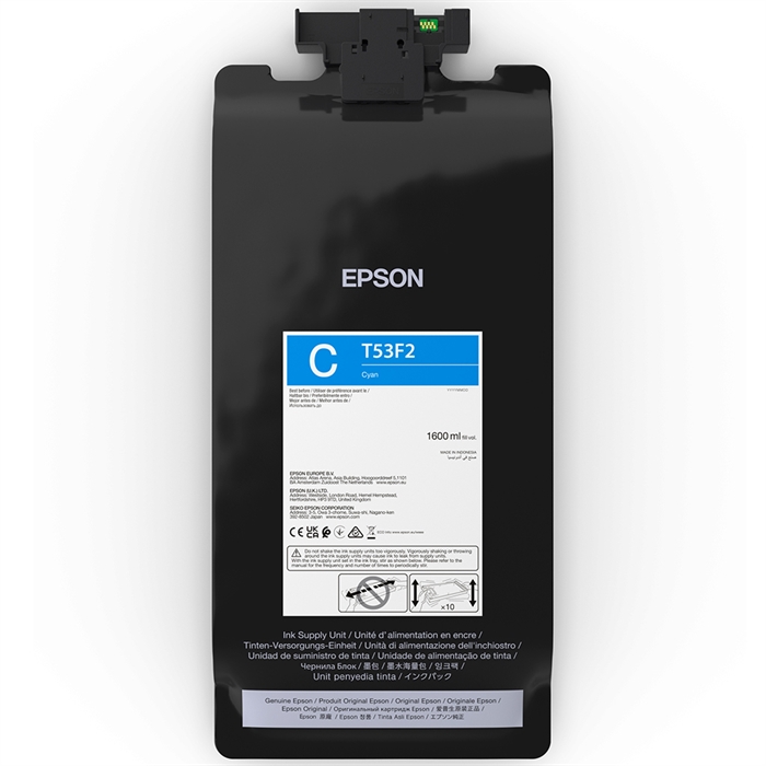 Epson blekkpose Cyan 1600 ml - T53F2