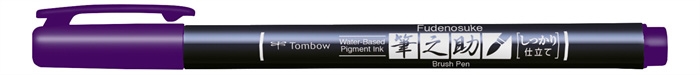 Tombow Marker Fudenosuke hard lilla