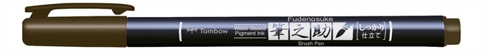 Tombow Marker Fudenosuke hard brun