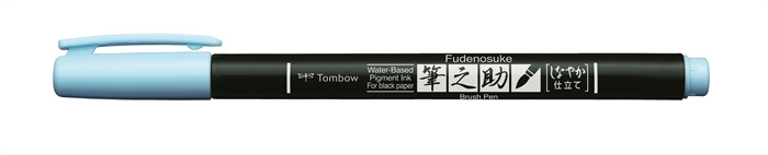 Tombow Marker Fudenosuke myk pastellblå