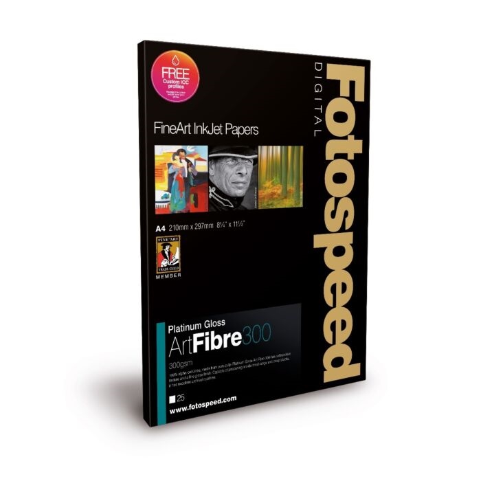 Fotospeed Platium Gloss ART FIBRE 300 g/m² - A2, 25 ark