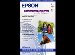 Epson Premium Glossy Fotopapir 255 g/m², A3, 20 ark