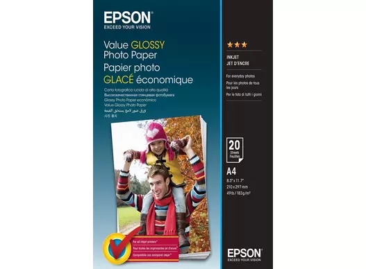 Epson Value Glossy Fotopapir 183 g/m2 - A4 - 20 ark