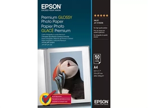 Epson Premium Glossy Fotopapir 255 g/m² - A4 - 50 ark