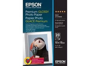 Epson Premium Glossy Fotopapir 255 g/m² - 10x15cm - 20 ark