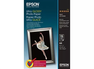 Epson Ultra Glossy Fotopapir 300 g/m² - A4 - 15 ark