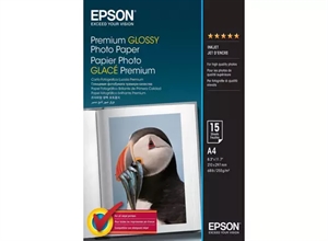 Epson Premium Glossy Fotopapir 255 g/m² - A4 - 15 ark