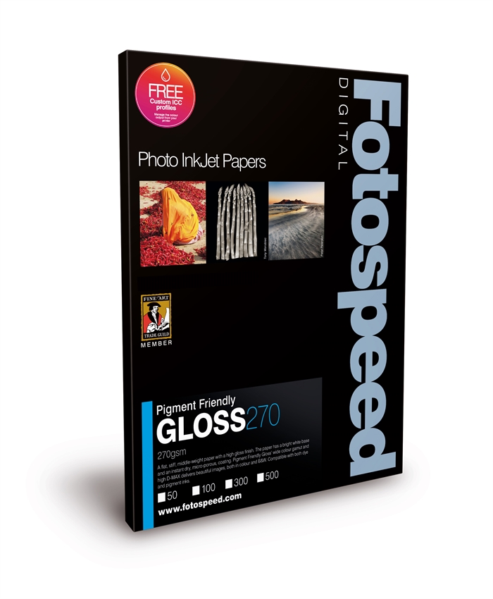 Fotospeed PF Gloss 270 g/m² - A2, 50 ark