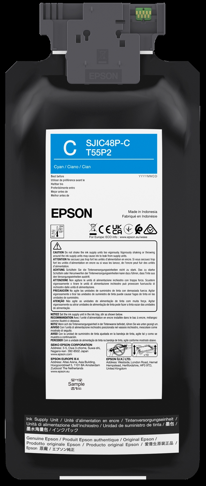 Epson Cyan blekkpatron til Epson ColorWorks C8000